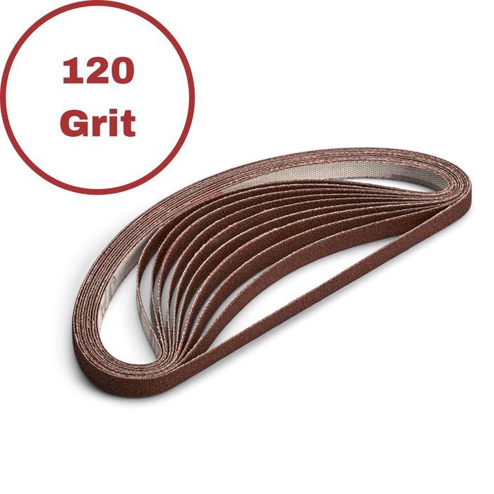 1/4" 120 Grit Belt - 10 Pack