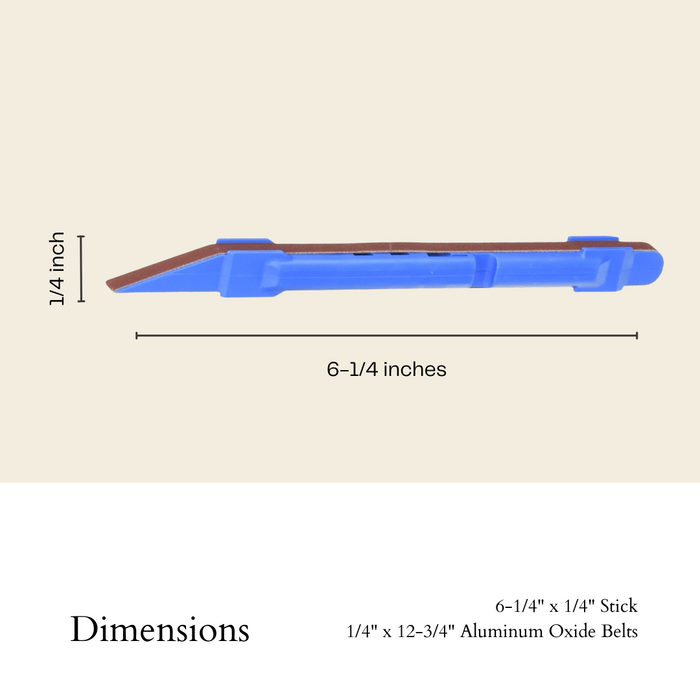Fine Detail Sanding Tool Dimensions