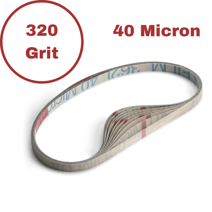 1/4" Microfinishing Film 40 Micron - 320 Grit - 10 Pack