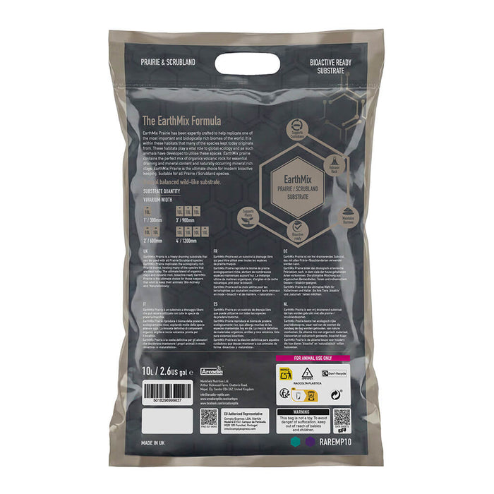 Arcadia EarthMix Bioactive Substrate (Tropical, Arid & Prairie) – Reptile Soil