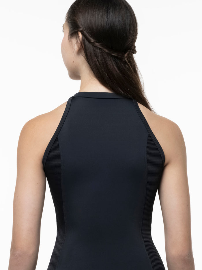 Bondi Beach Zip Front Mock Neck Child Size Leotard