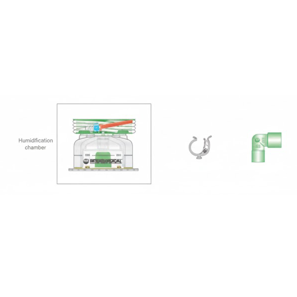 Circuito per ventilazione Flextube 160 cm con camera di umidificazione