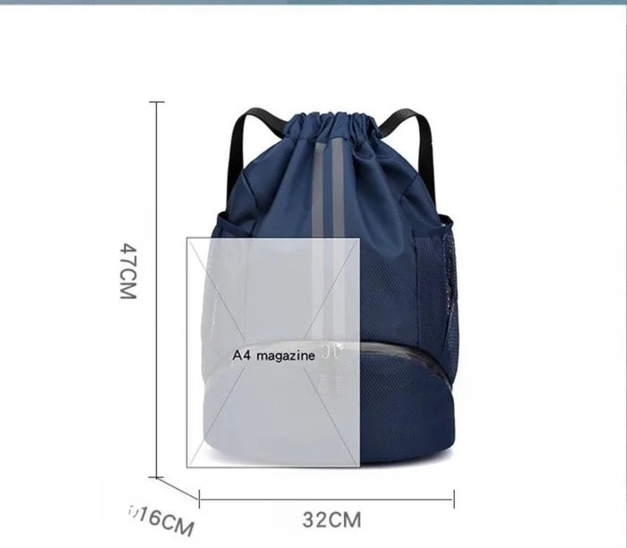 Drawstring Sports Bag- Wet/Dry Storage