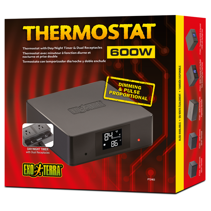 Exo Terra 600w Thermostat with Dual Sockets