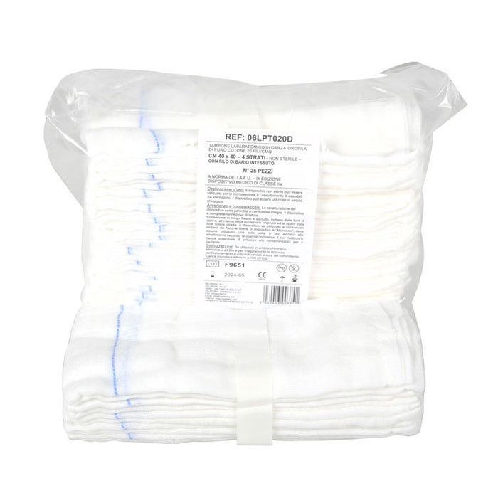 Garza laparatomica 40 x 40 - 4 veli (250 pz.)