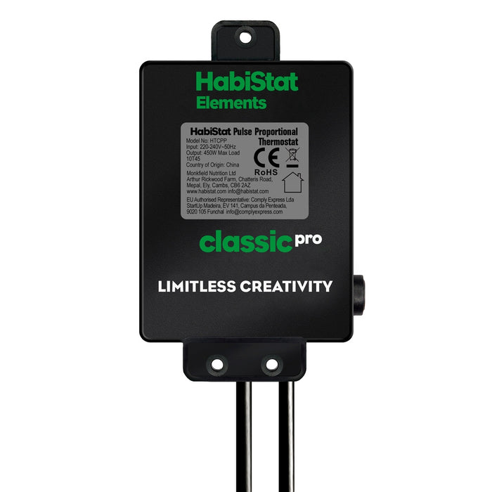 HabiStat Classic Pro Pulse Proportional Thermostat, Black, 450 Watt