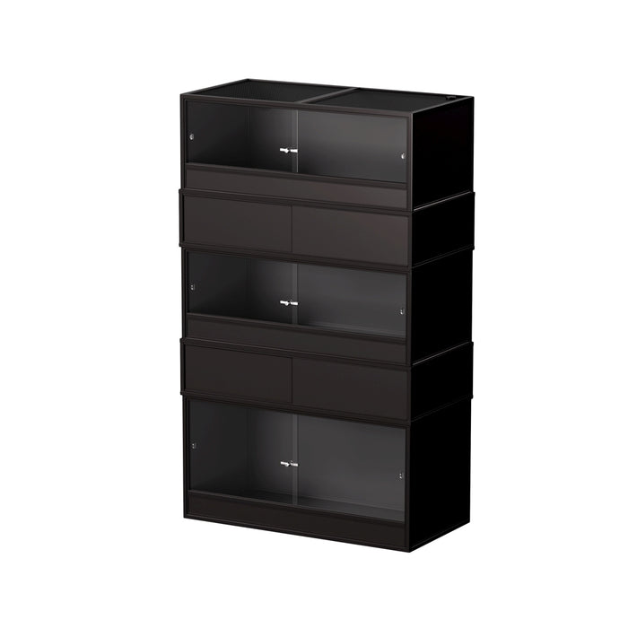 Black HabiStat ProVC 120cm three-vivarium stack alternative view