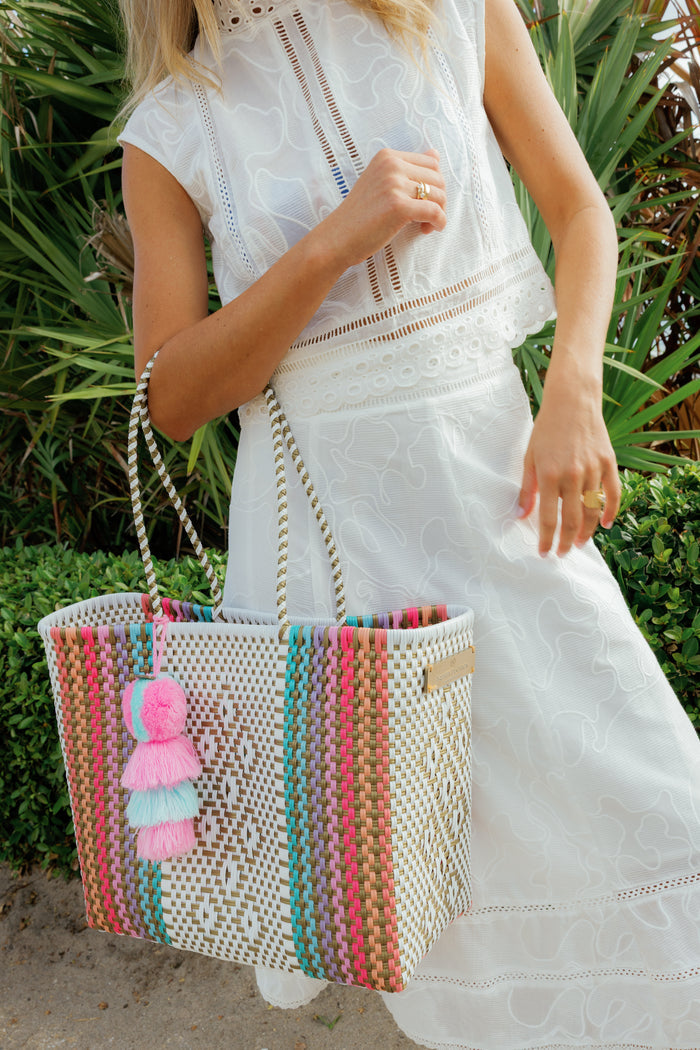 Iris Swirl Citron Tote