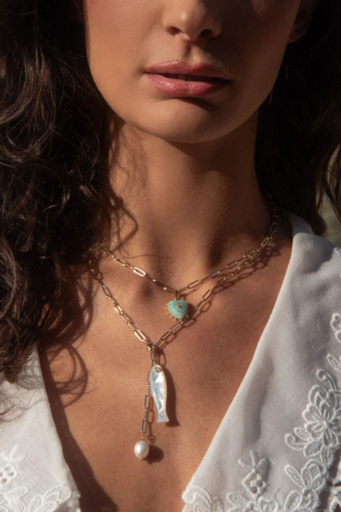Isabel Amazonite Charm