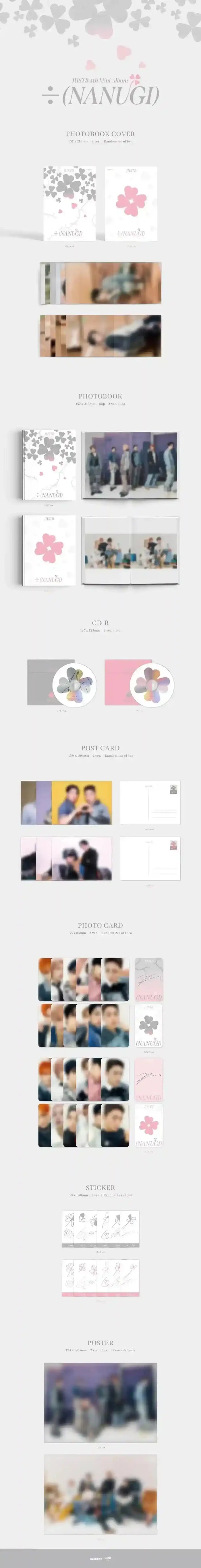 JUST B - 4th Mini Album [ ÷ (NANUGI) ] - Oppastore