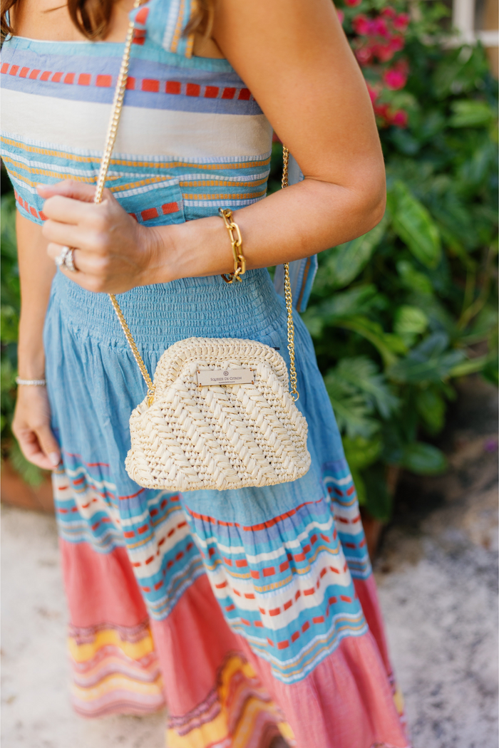 Natural Raffia Clutch