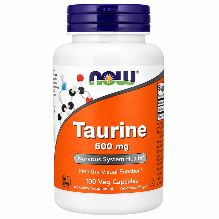 NOW Foods, Taurine, 500 mg, 100 Veg Capsules