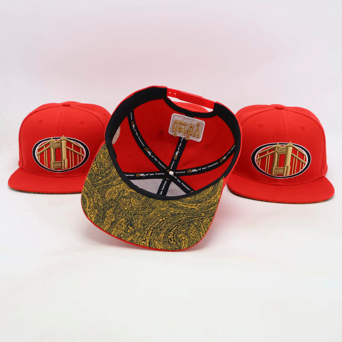 Oval Bridge Red Snapback