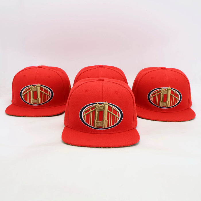 Oval Bridge Red Snapback