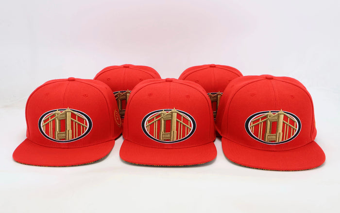 Oval Bridge Red Snapback