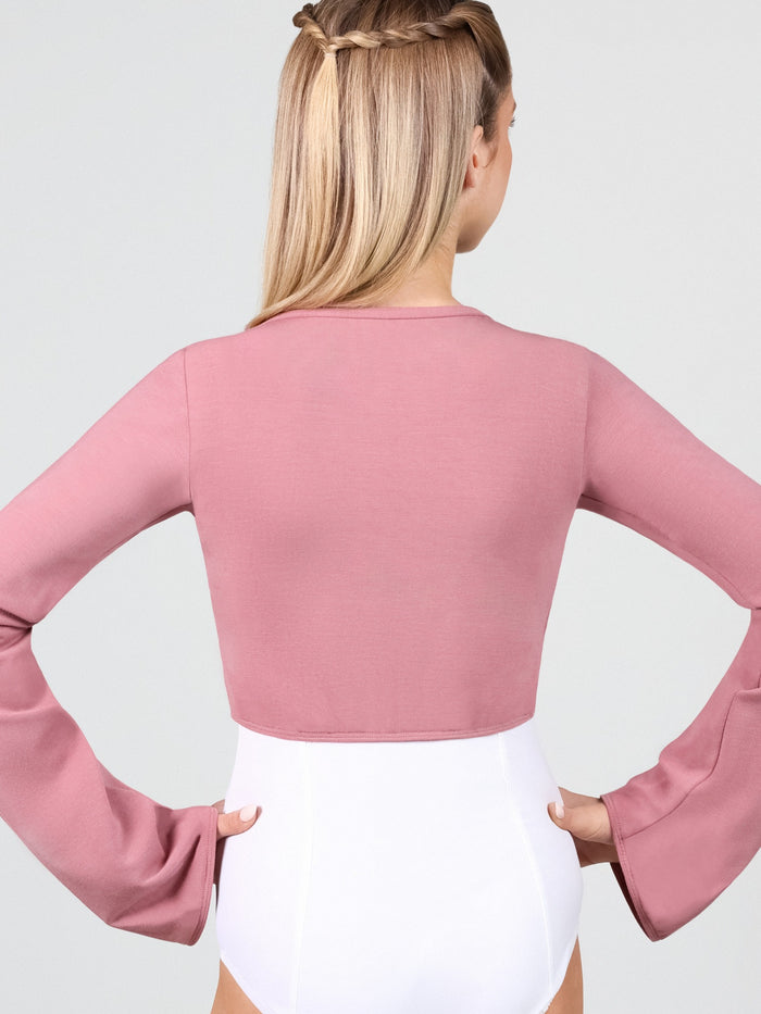 Parisian Macaron Modal Tie-Front Cropped Child Size Top
