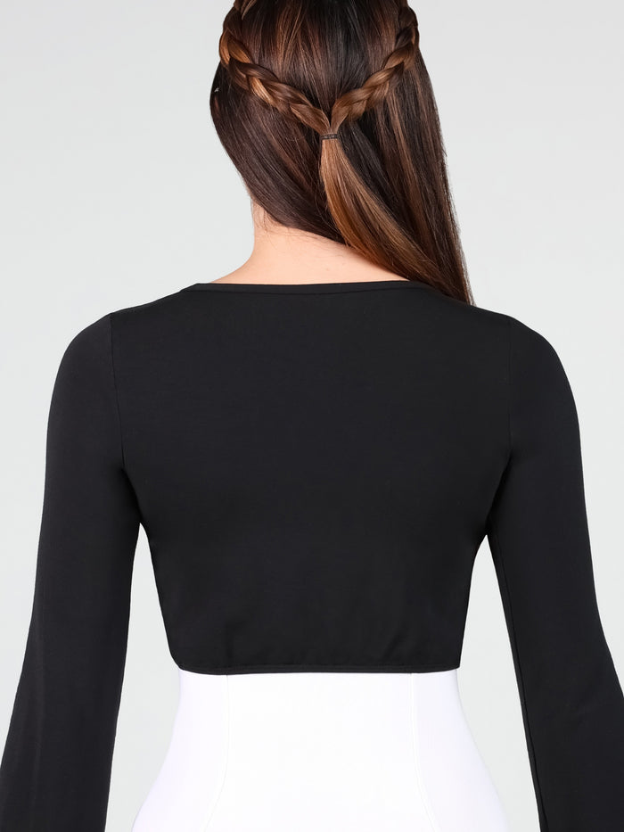 Parisian Macaron Modal Tie-Front Cropped Child Size Top