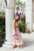Pink Raffia Clutch