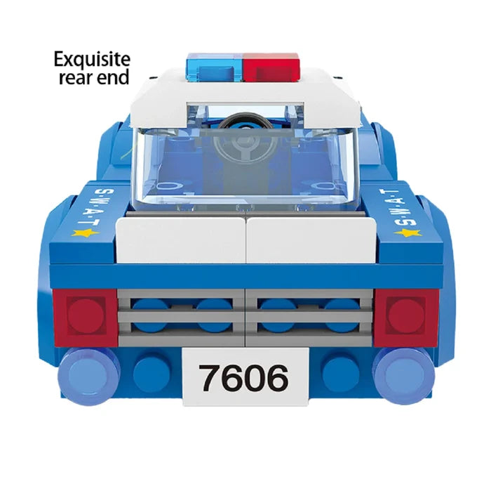 Police Building Block Car Toy Set