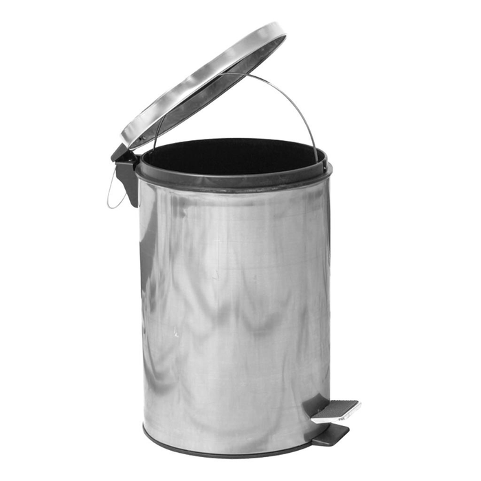 Portarifiuti inox 410 c/ secchiello in plastica - 12 L