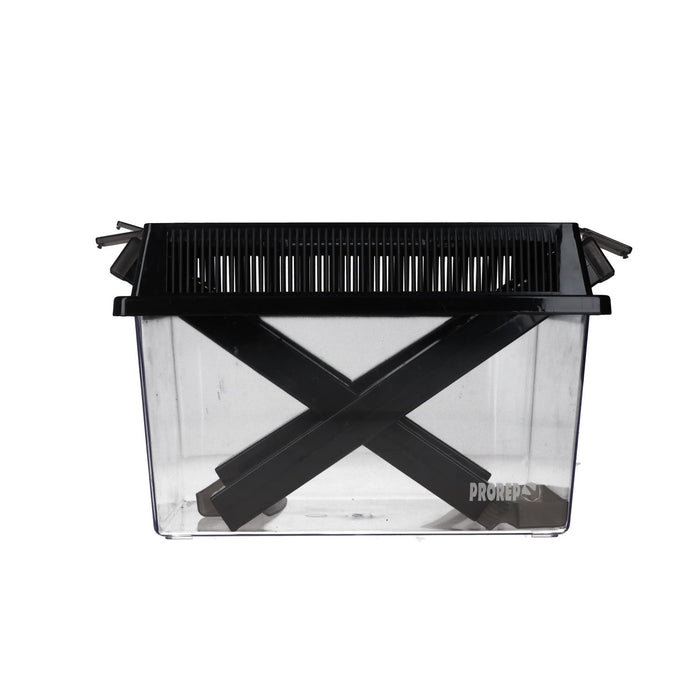 ProRep Cricket Keeper Large showing four removable feeder tubes and two dishes