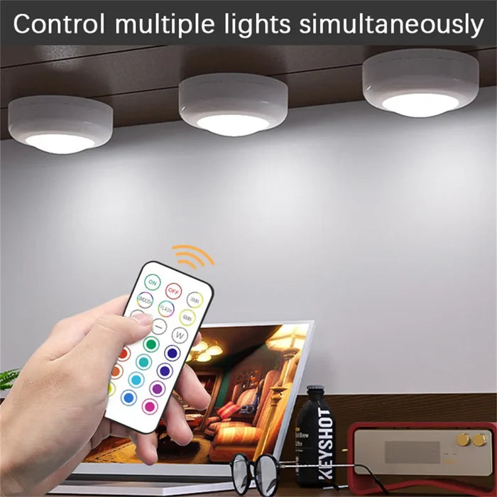 RGB Remote-Control LED Lights- 1 to 6 Pack