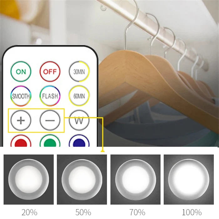 RGB Remote-Control LED Lights- 1 to 6 Pack