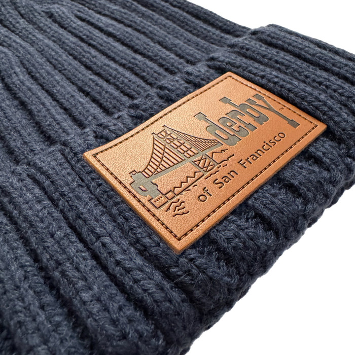 Navy Ribbed Beanie