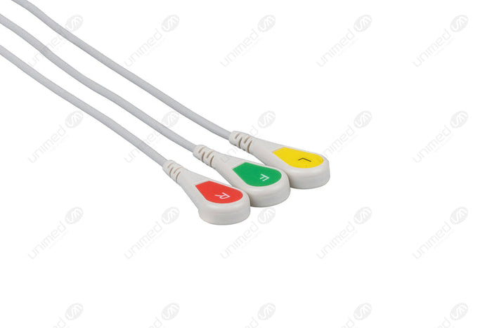 Set ECG 3/5 derivazioni x Siemens bottone SMF3-90S-I