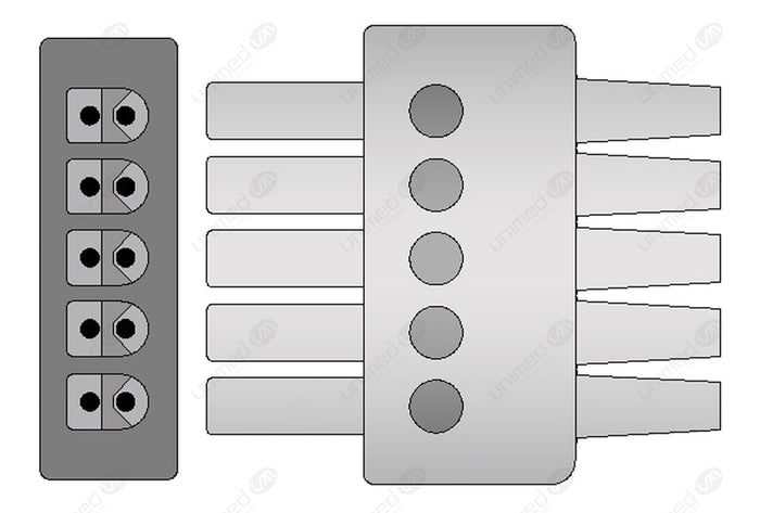 Set ECG 3/5 derivazioni x Siemens bottone SMF3-90S-I