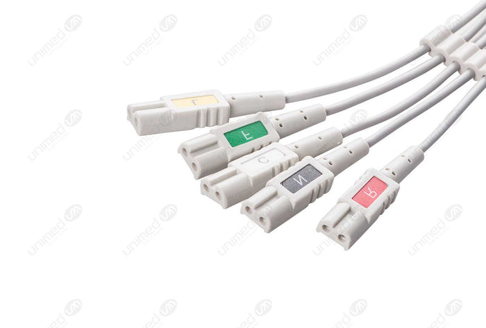 Set ECG 5 derivazioni LL Style, bottoncino LL5-90S-I