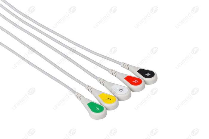 Set ECG 5 derivazioni LL Style, bottoncino LL5-90S-I