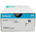Silkam suture non assorbibili in seta, ago 3/8 12mm, USP 4/0 - filo nero 45cm (conf. 36 pz.)