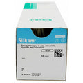 Silkam suture non assorbibili in seta, ago 3/8 12mm, USP 5/0 - filo nero 45cm (conf. 12 pz.)