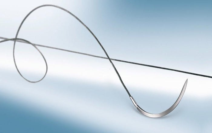 Silkam suture non assorbibili in seta, ago 3/8 12mm, USP 5/0 - filo nero 45cm (conf. 12 pz.)