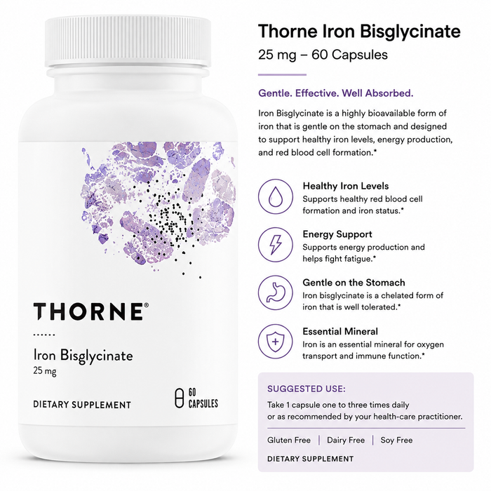 Thorne Iron Bisglycinate 60 Capsules