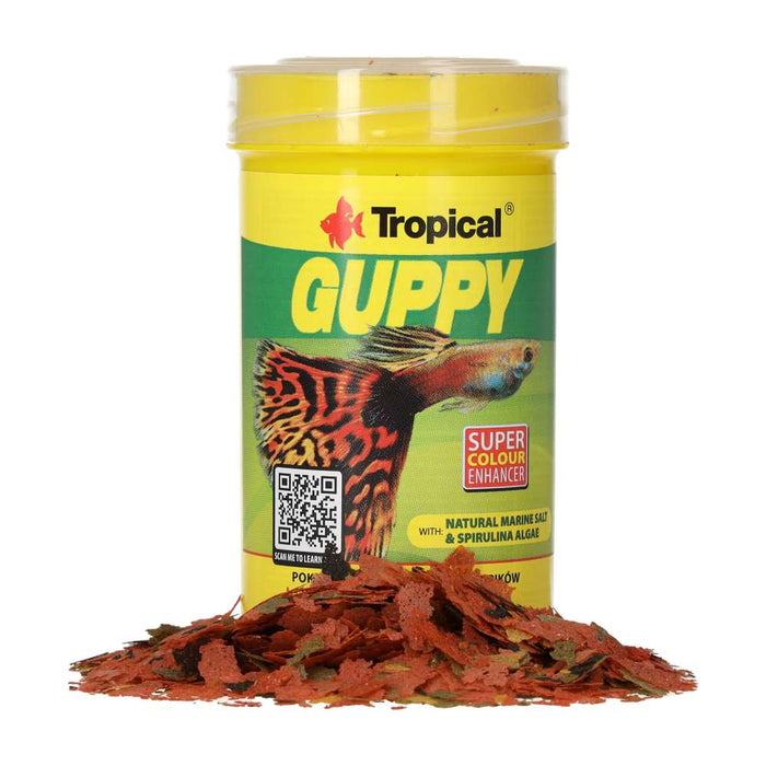 Tropical Guppy fish food product information