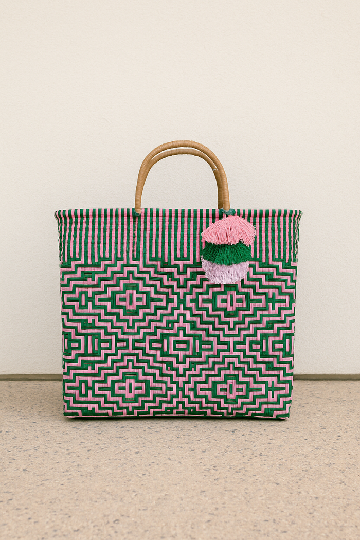 Tropical Paradise Bamboo Citron Tote