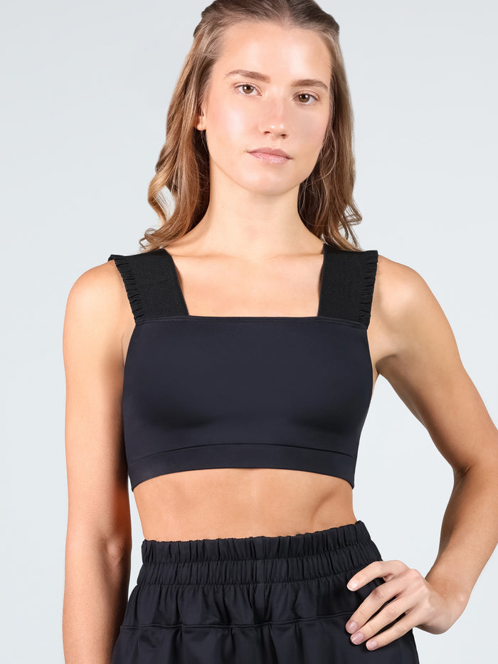 Varsity Ruffle Strap Child Size Crop Top