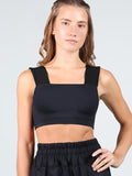Varsity Ruffle Strap Crop Top