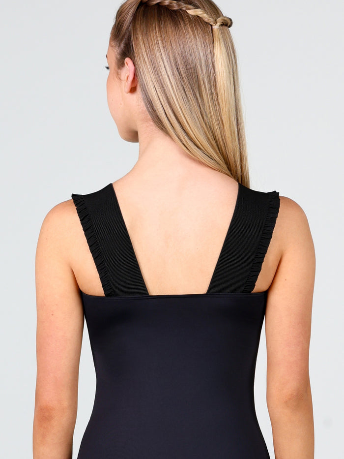 Varsity Ruffle Strap Tank Child Size Leotard
