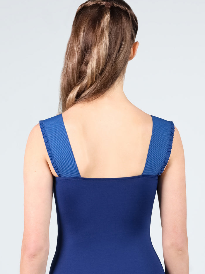 Varsity Ruffle Strap Tank Child Size Leotard