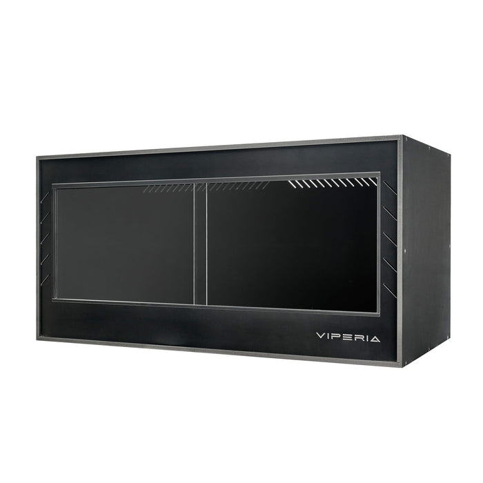 Viperia 90x45x45cm - PVC Vivarium - Sliding / Solid / Black