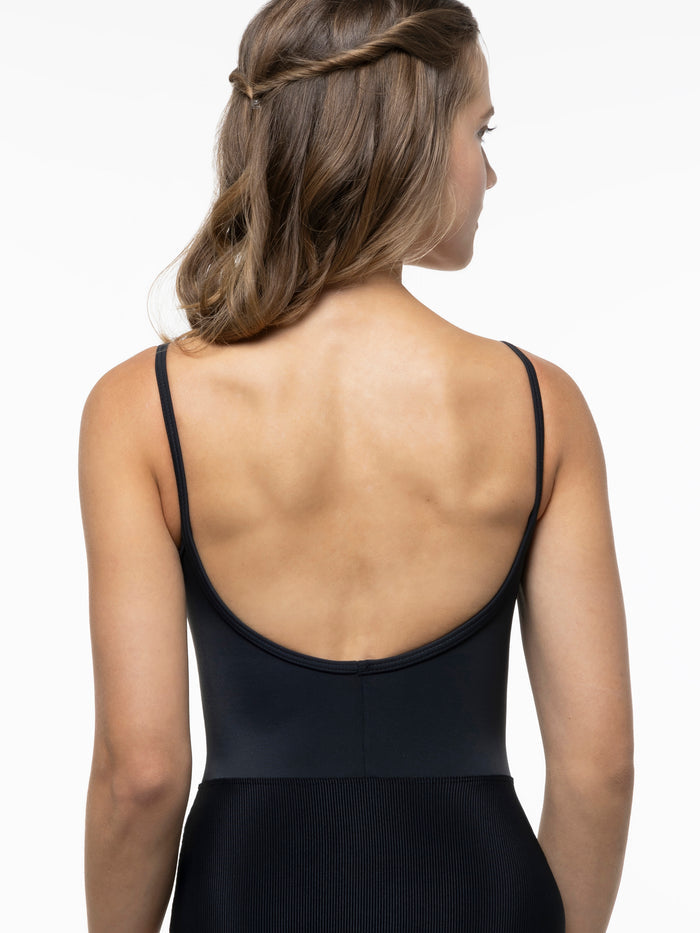 Wall Street Ribbed Trunk Camisole Leotard