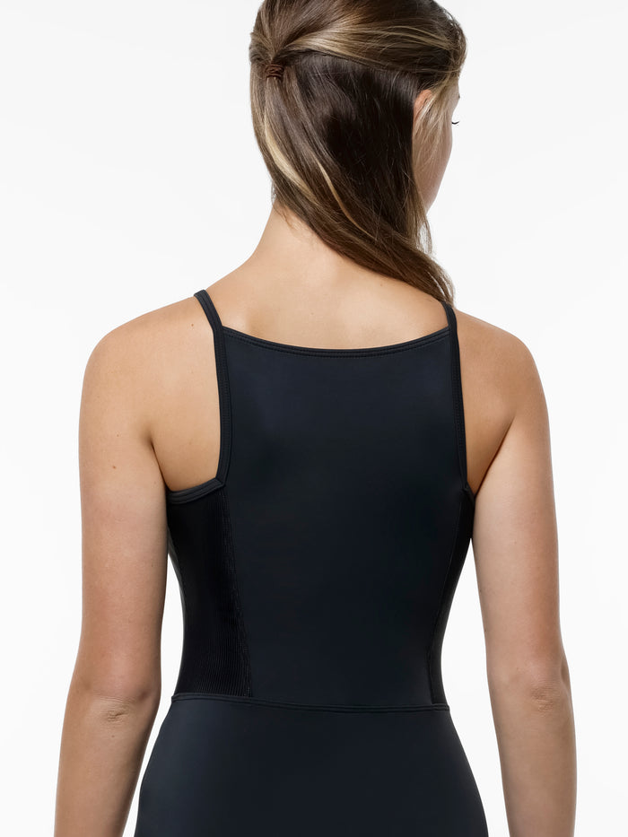 Wall Street Square Bateau Neck Camisole Leotard