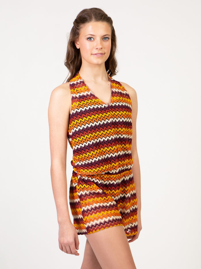 Woodstock Knit Halter Romper